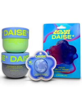 Daise—4pc Bodycare Set {Coconut}—Jelly Soap + Body Scrub + Body Butte + Lip Balm